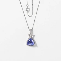 Tanzanite Necklace in 14K White Gold