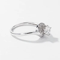 Diamond Engagement Ring 14K White Gold (0.50 ct tw)