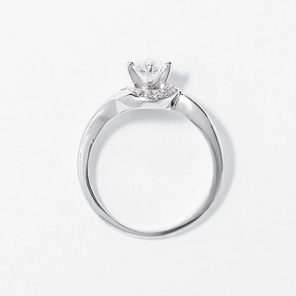 Diamond Engagement Ring 14K White Gold (0.50 ct tw)