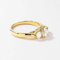 Three Stone Diamond Engagement Ring 14K Yellow Gold (1.87 ct tw)