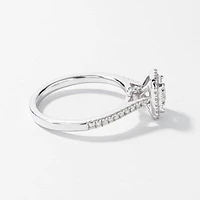 Diamond Cluster Ring 14K White Gold (0.50 ct tw)