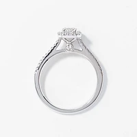 Diamond Cluster Ring 14K White Gold (0.50 ct tw)