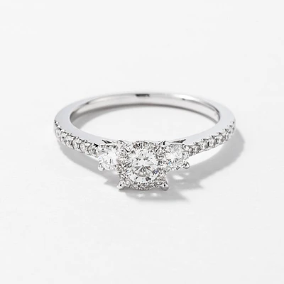 Diamond Engagement Ring 14K White Gold (0.68 ct tw)