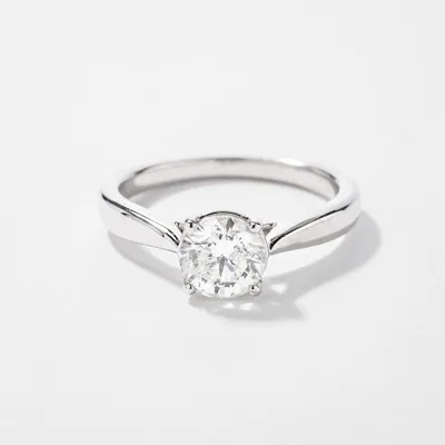 Canadian Diamond Solitaire Engagement Ring 14K Gold (1.00 ct