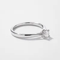 Canadian Diamond Solitaire Engagement Ring 14K Gold (0.30 ct