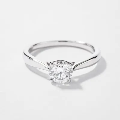 Canadian Diamond Solitaire Engagement Ring 14K Gold