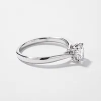 Canadian Diamond Solitaire Engagement Ring 14K Gold