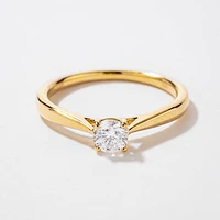 Canadian Diamond Solitaire Engagement Ring 14K Yellow Gold (0.30 ct