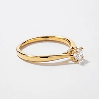 Canadian Diamond Solitaire Engagement Ring 14K Yellow Gold (0.30 ct