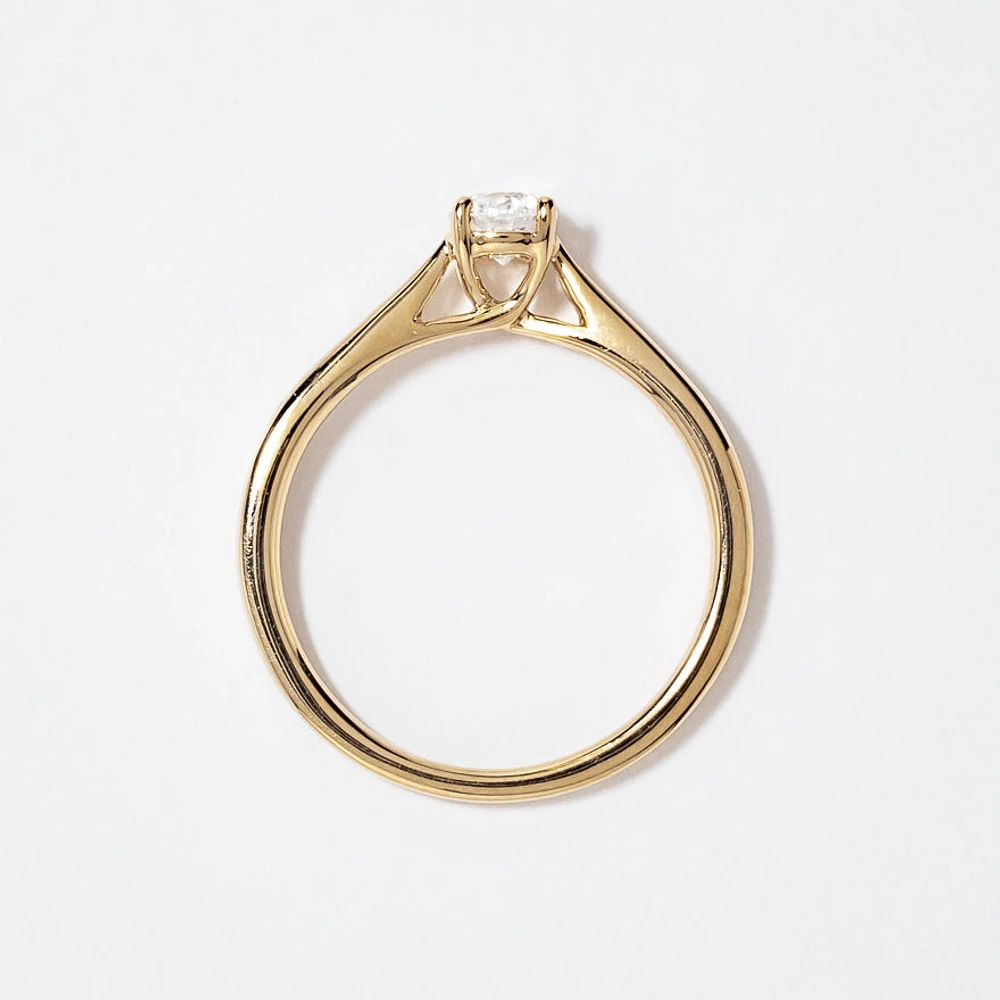 Canadian Diamond Solitaire Engagement Ring 14K Yellow Gold (0.50 ct