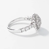 Diamond Cluster Ring 18K White Gold (1.52 ct tw)