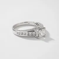 Princess Cut Diamond Engagement Ring 14K White Gold (1.50 ct tw)