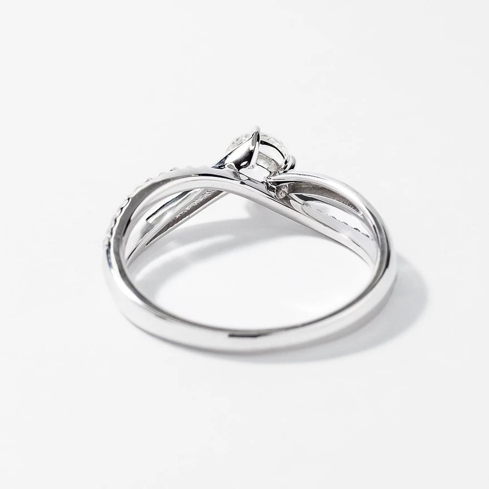 Diamond Engagement Ring 14K White Gold (0.64 ct tw)