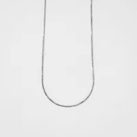 0.70mm Box Chain in 14K White Gold (16")