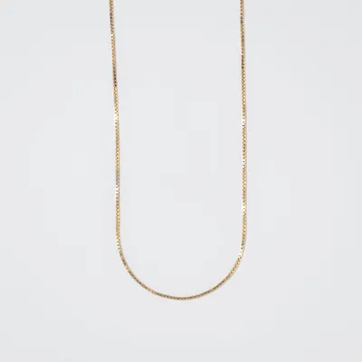 0.70mm Box Chain in 14K Yellow Gold (16")