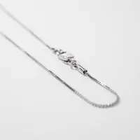 0.70mm Box Chain in 14K White Gold (20")