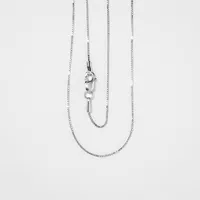 0.70mm Box Chain in 14K White Gold (20")