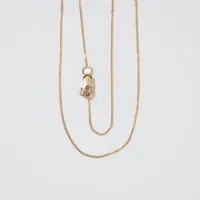 14K Yellow Gold 0.80mm Curb Chain (18")