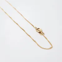 14K Yellow Gold 0.80mm Curb Chain (18")