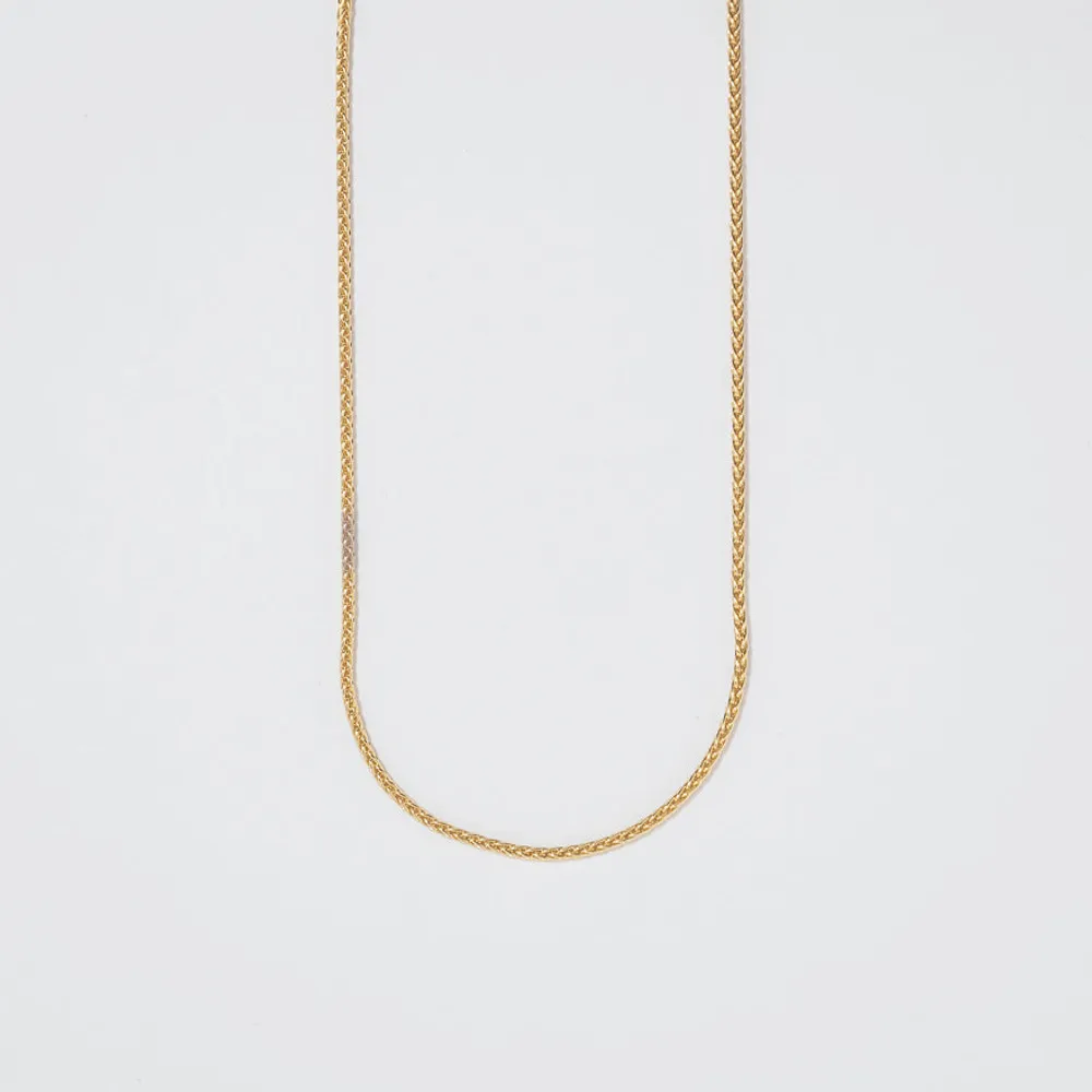 1.05mm Round Wheat Chain in 14K Yellow Gold (18")