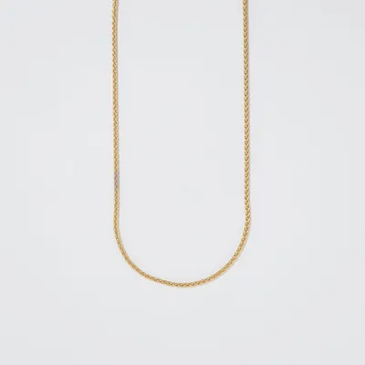 1.05mm Round Wheat Chain in 14K Yellow Gold (18")