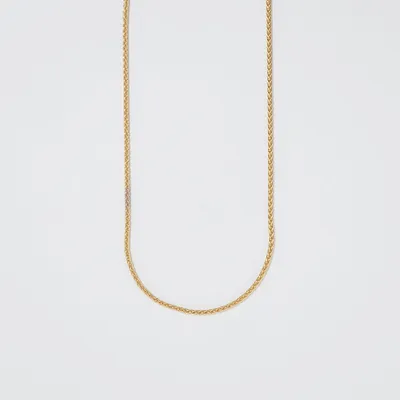 1.05mm Round Wheat Chain in 14K Yellow Gold (20")