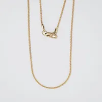 1.05mm Round Wheat Chain in 14K Yellow Gold (18")