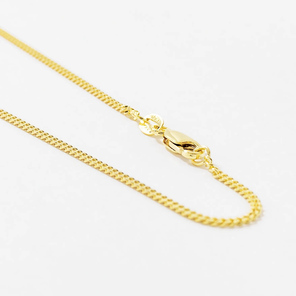 10K Yellow Gold 1.75mm Curb Chain (22")