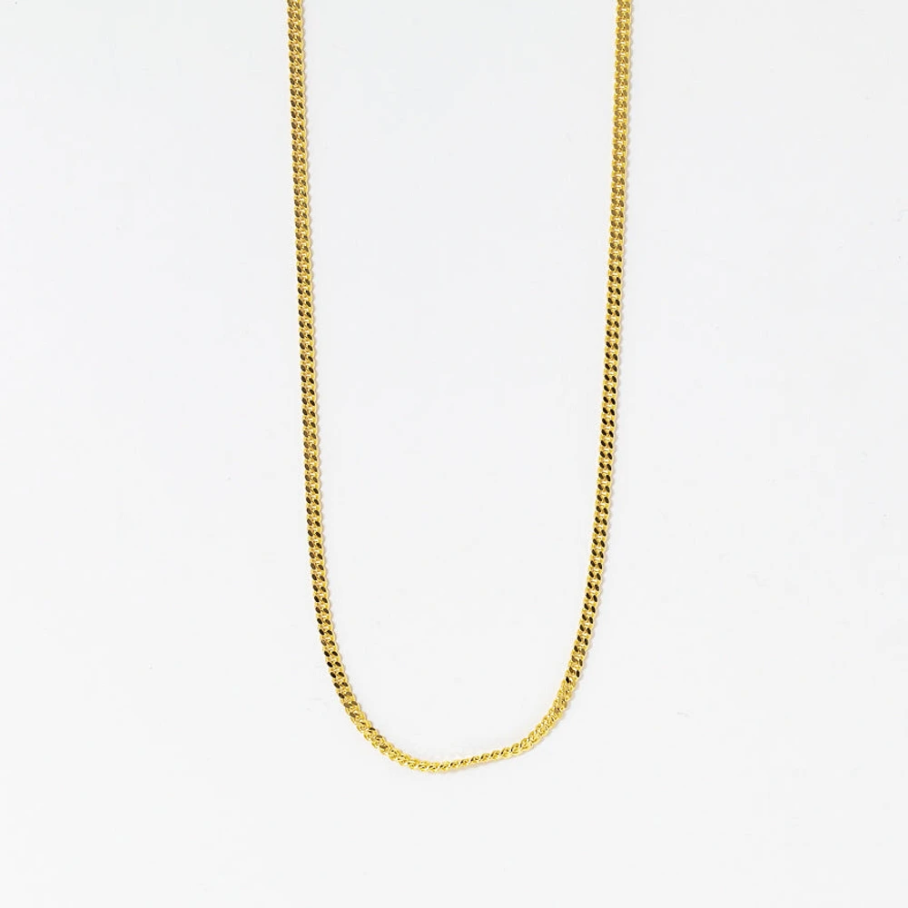 10K Yellow Gold 1.75mm Curb Chain (22")