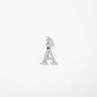 "A" Initial Pendant in 10K White Gold