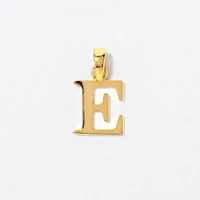 "E" Initial Pendant in 10K Yellow Gold