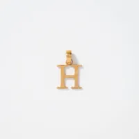 "H" Initial Pendant in 10K Yellow Gold