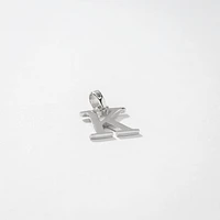 "K" Initial Pendant in 10K White Gold