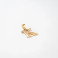 K" Initial Pendant in 10K Gold