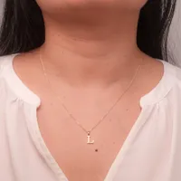 "L" Initial Pendant in 10K Yellow Gold