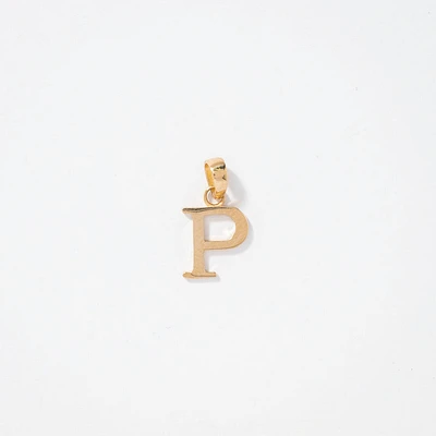 "P" Initial Pendant in 10K Yellow Gold