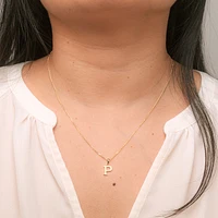 "P" Initial Pendant in 10K Yellow Gold