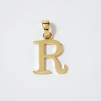 "R" Initial Pendant in 10K Yellow Gold