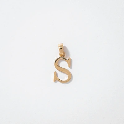 "S" Initial Pendant in 10K Yellow Gold