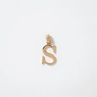 "S" Initial Pendant in 10K Yellow Gold