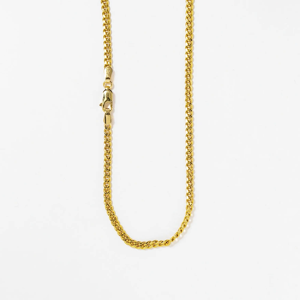 3mm Miami Cuban Chain in 10K Italian Yellow Gold (20")