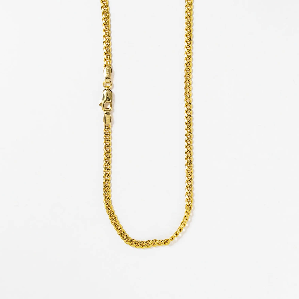 3mm Miami Cuban Chain in 10K Italian Yellow Gold (22")