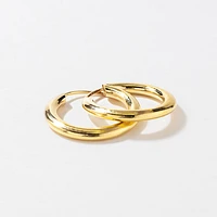 2x15mm Sleeper Earrings in 10K Yellow Gold