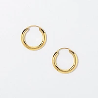 2x15mm Sleeper Earrings in 10K Yellow Gold