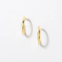 2x15mm Sleeper Earrings in 10K Yellow Gold