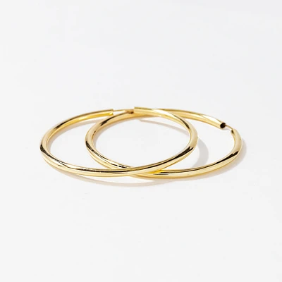 40mm Sleeper Earrings in 10K Yellow Gold