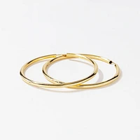 40mm Sleeper Earrings in 10K Yellow Gold
