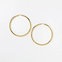40mm Sleeper Earrings in 10K Yellow Gold