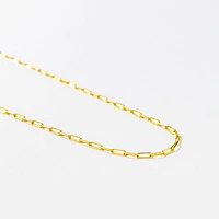 10K Yellow Gold Paper Clip Chain (18”)