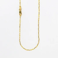 10K Yellow Gold Paper Clip Chain (18”)